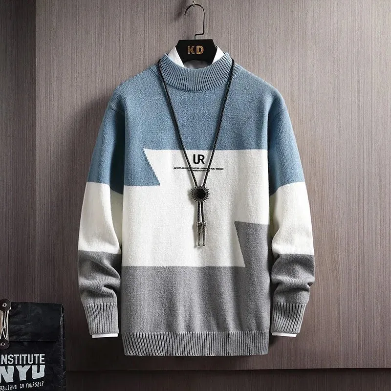 2023 Autumn and winter men's sweater fashion knit pullover men's quality sweater Korean casual jacket men's sweater number 2811