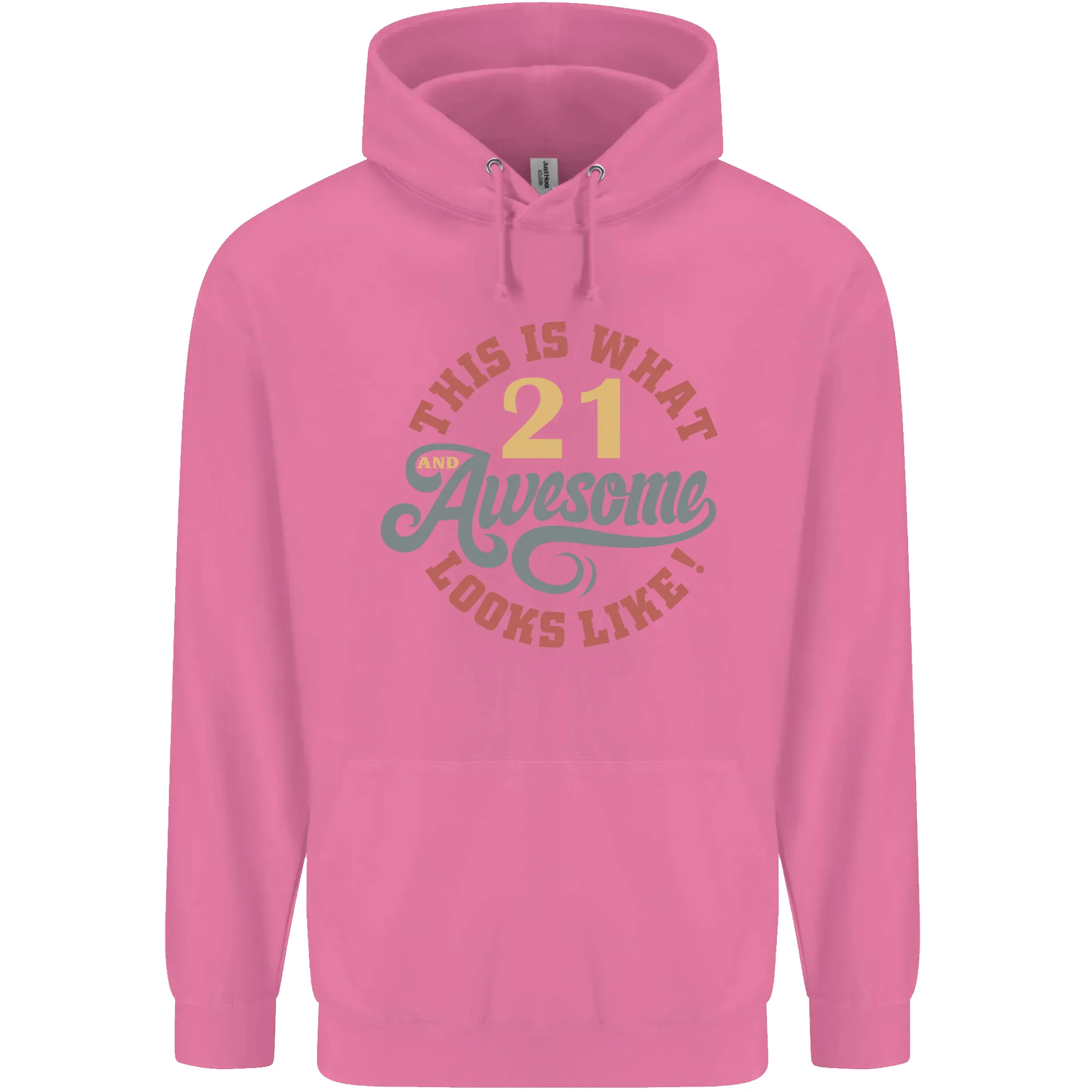 21st Birthday 21 Year Old Awesome Looks Like Mens 80% Cotton Hoodie