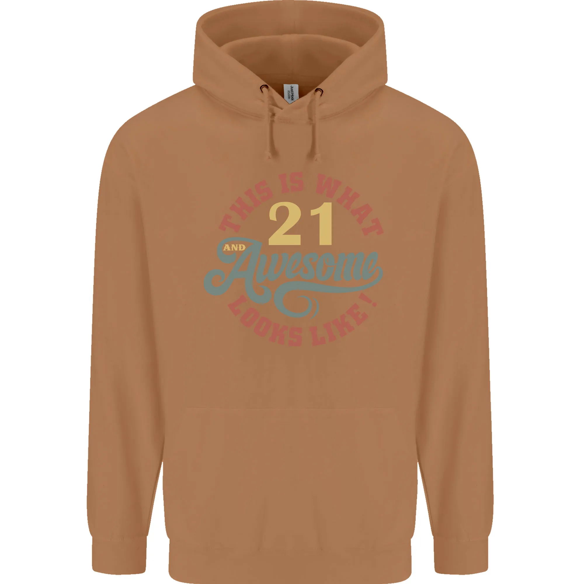 21st Birthday 21 Year Old Awesome Looks Like Mens 80% Cotton Hoodie