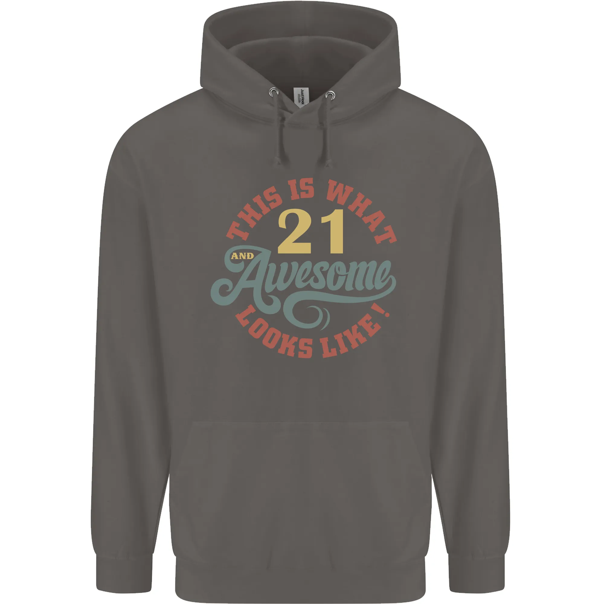 21st Birthday 21 Year Old Awesome Looks Like Mens 80% Cotton Hoodie