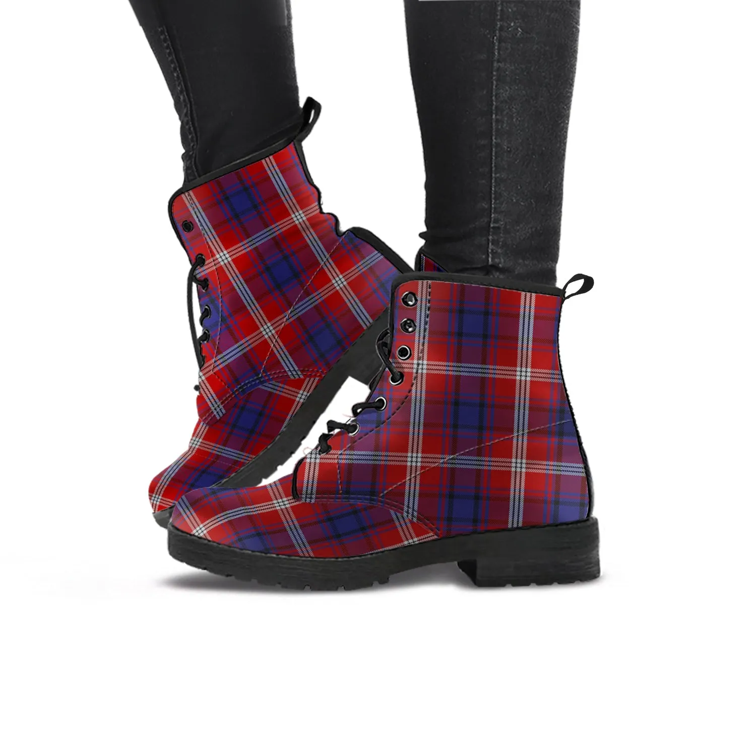 Ainslie Tartan Leather Boots