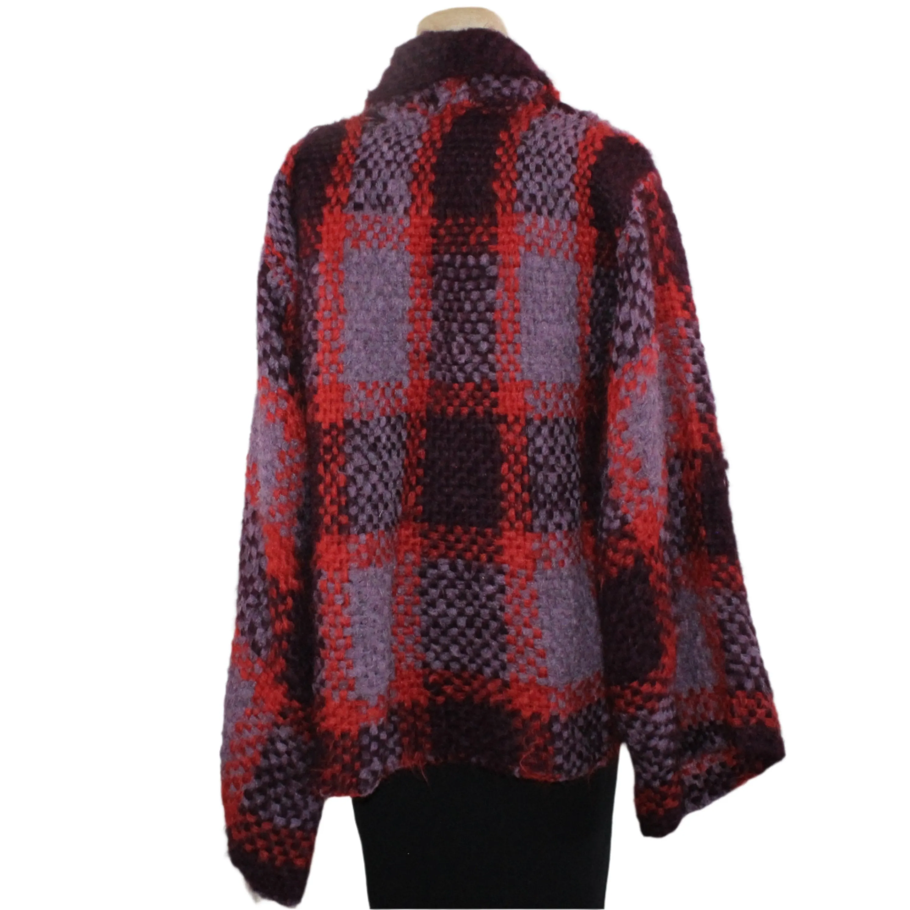 Amano Jacket, Alpaca, Tartan, Merlot/Brick/Magenta, S/M