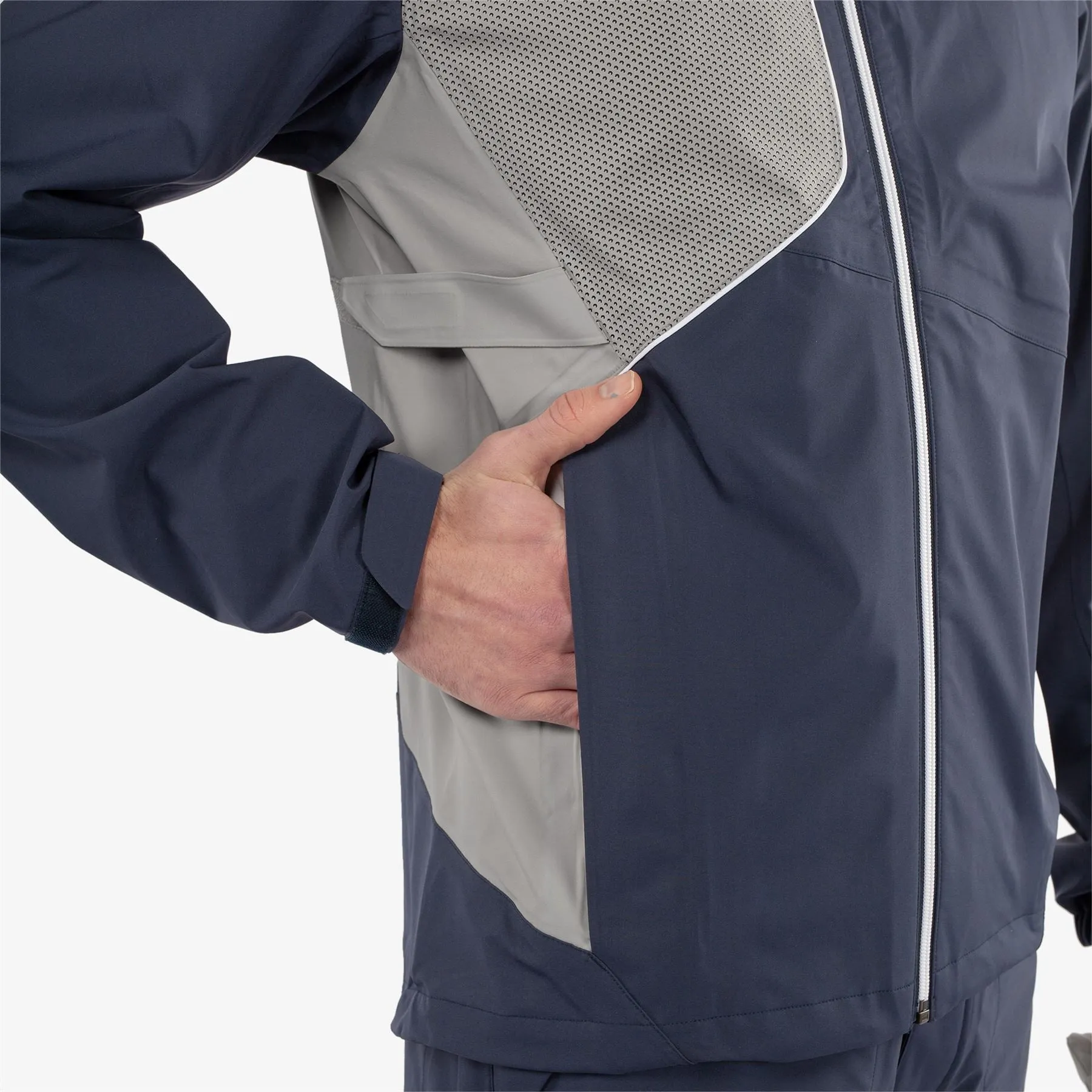 Ames PERTEX Waterproof Jacket Navy/Cool Grey - 2024