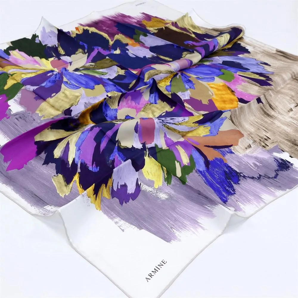 Armine Hawaii Floral Silk Scarf No. 37