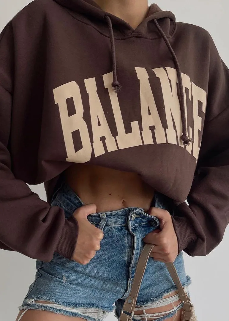 Balance Oversized Hooded Sweatshirt - Cozy & Bold Statement Look