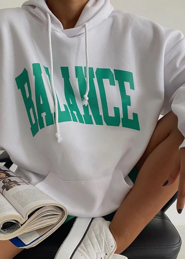 Balance Oversized Hooded Sweatshirt - Cozy & Bold Statement Look