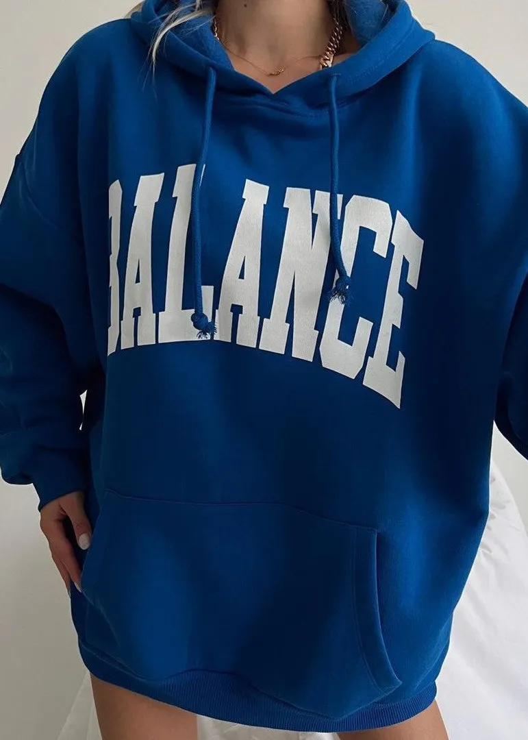 Balance Oversized Hooded Sweatshirt - Cozy & Bold Statement Look