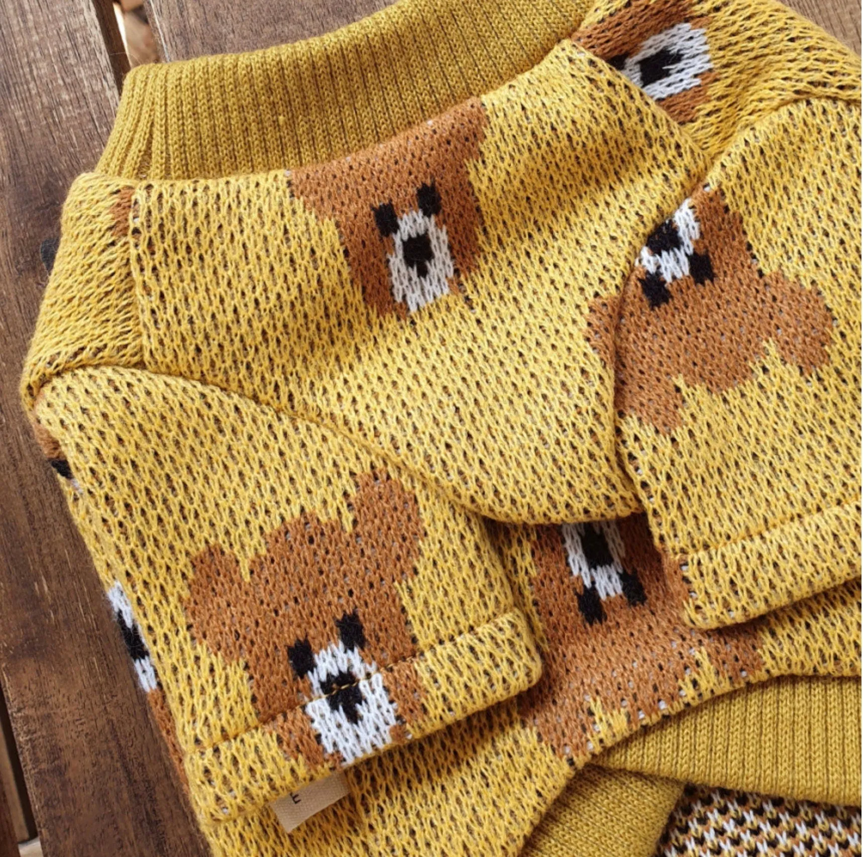 Bear Pixel Knit Sweater