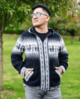 Black Alpaca Wool Sweater