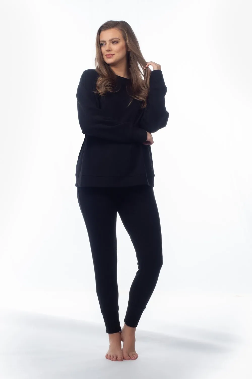 Black Tencel Loungewear Set