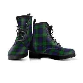 Black Watch Tartan Leather Boots