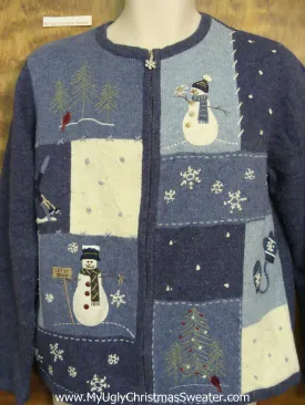 Blue Block Ugliest Bad Christmas Sweaters