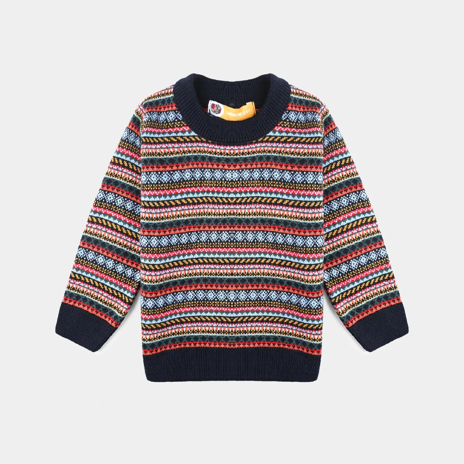 Boys Acrylic Sweater Tribal-Multi