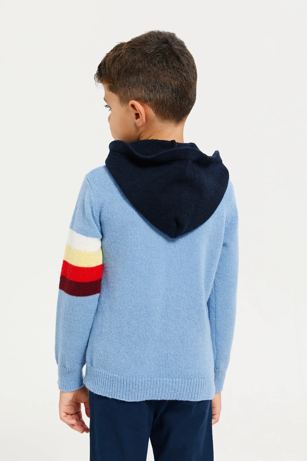 Boys Blue Hooded Sweater