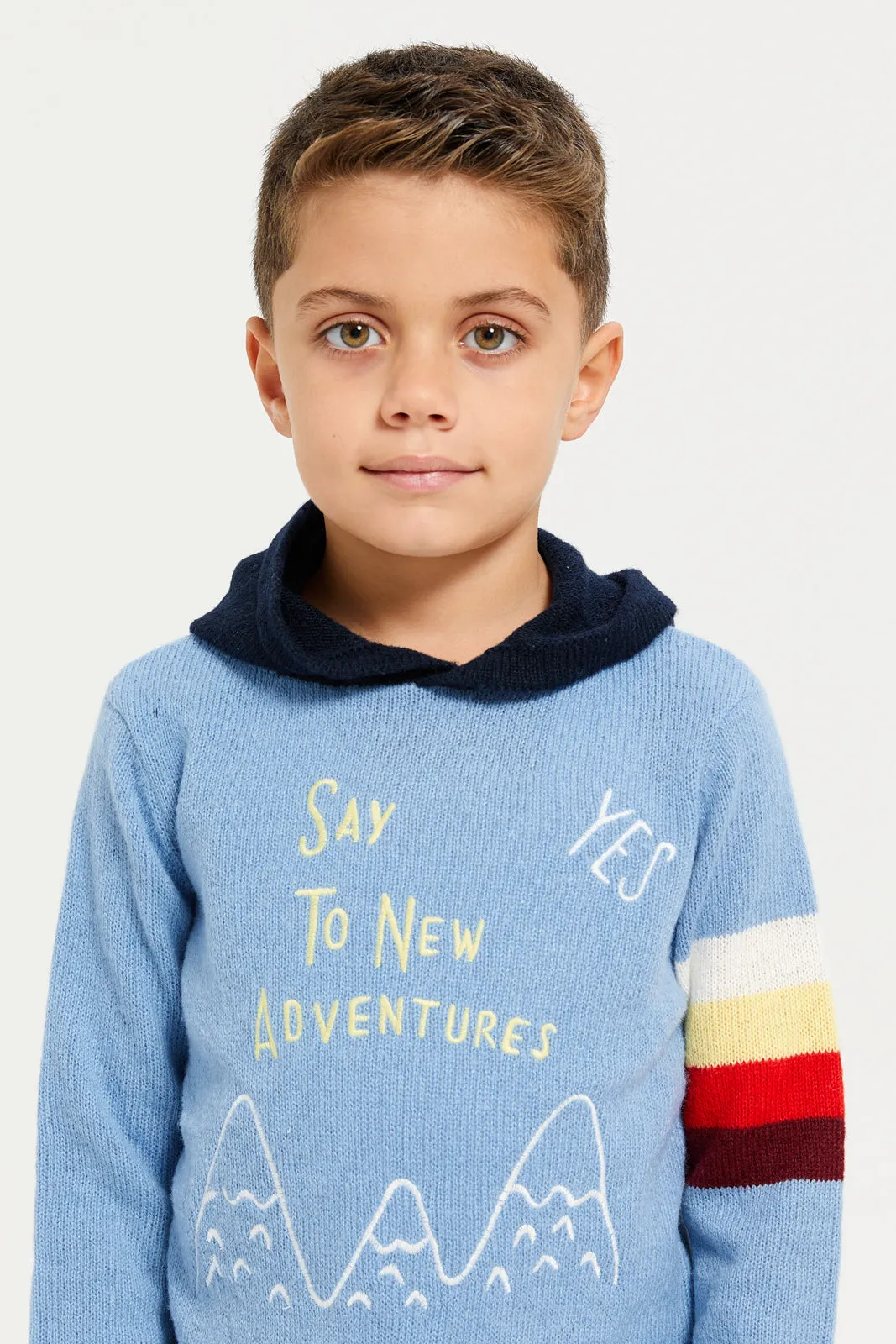 Boys Blue Hooded Sweater