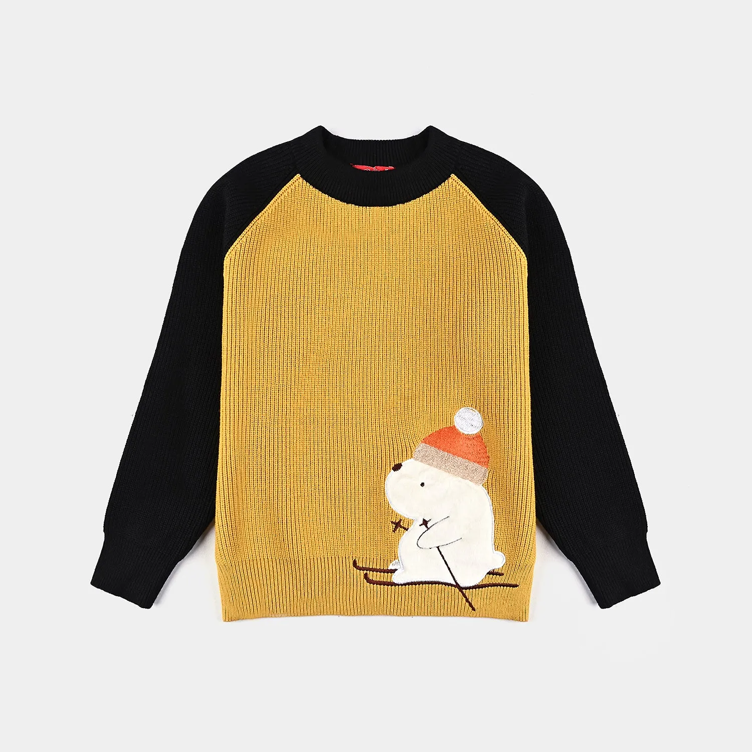 Boys Knitted Sweater- Mustard