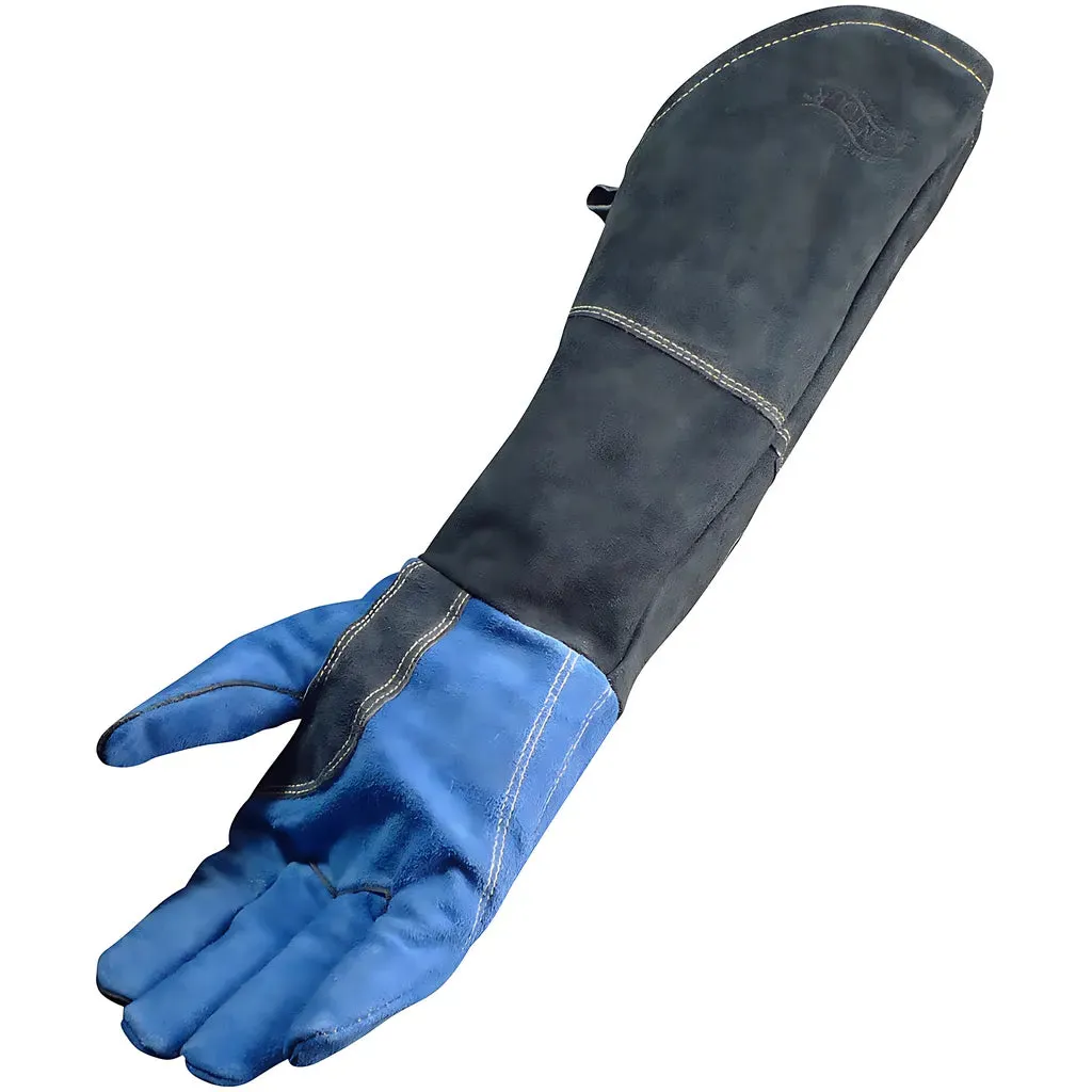 Caiman 1508 Premium Split Cowhide MIG/Stick Welder's Glove with Fleece Lining and Scalloped Cuff - 18" Length