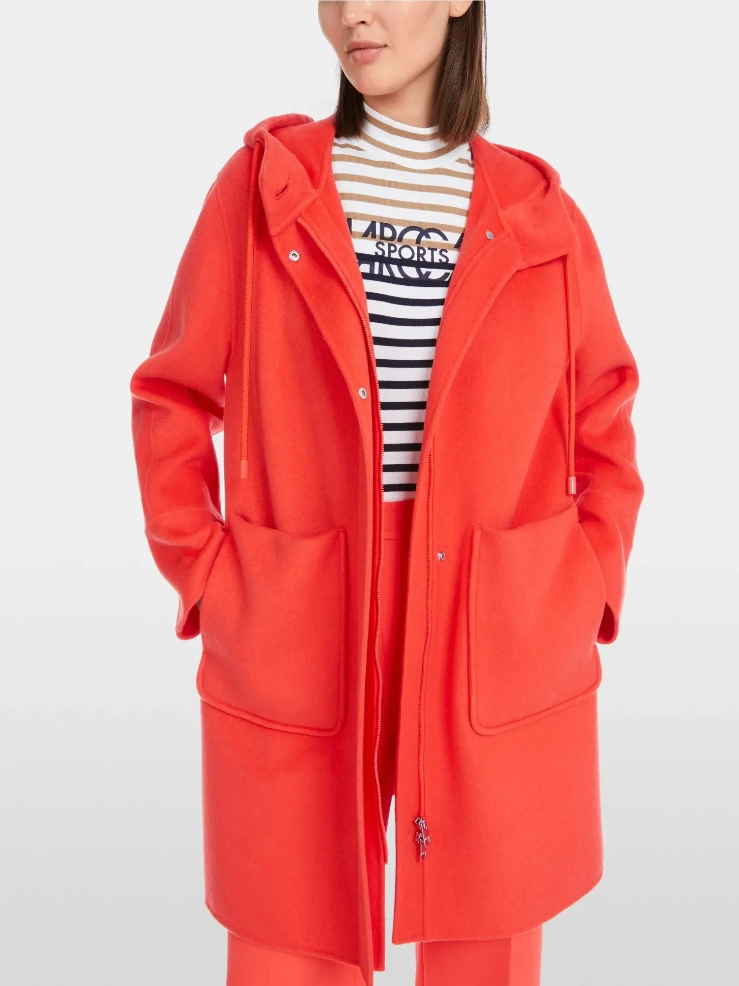 Campari Wool Blend Parka Coat