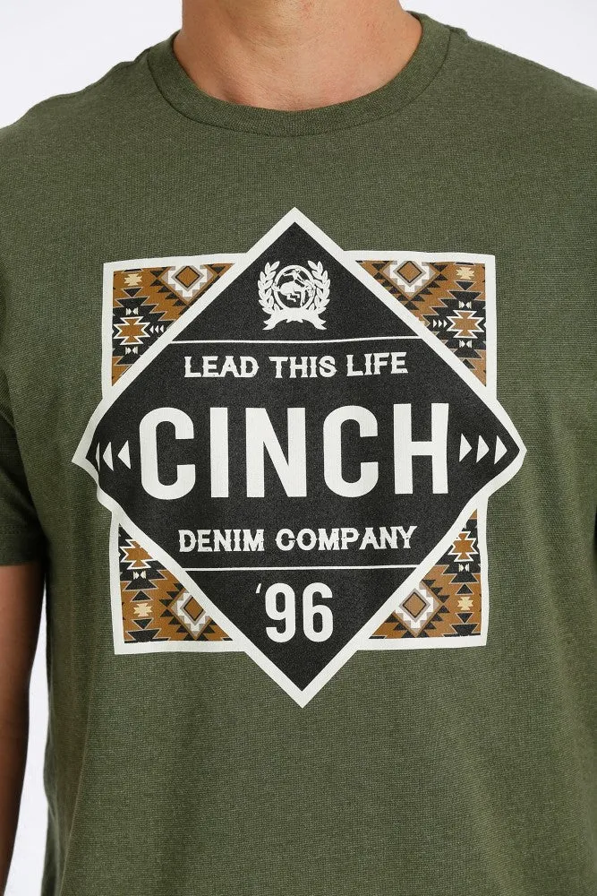 Cinch Men's Short Sleeve Aztec Tee