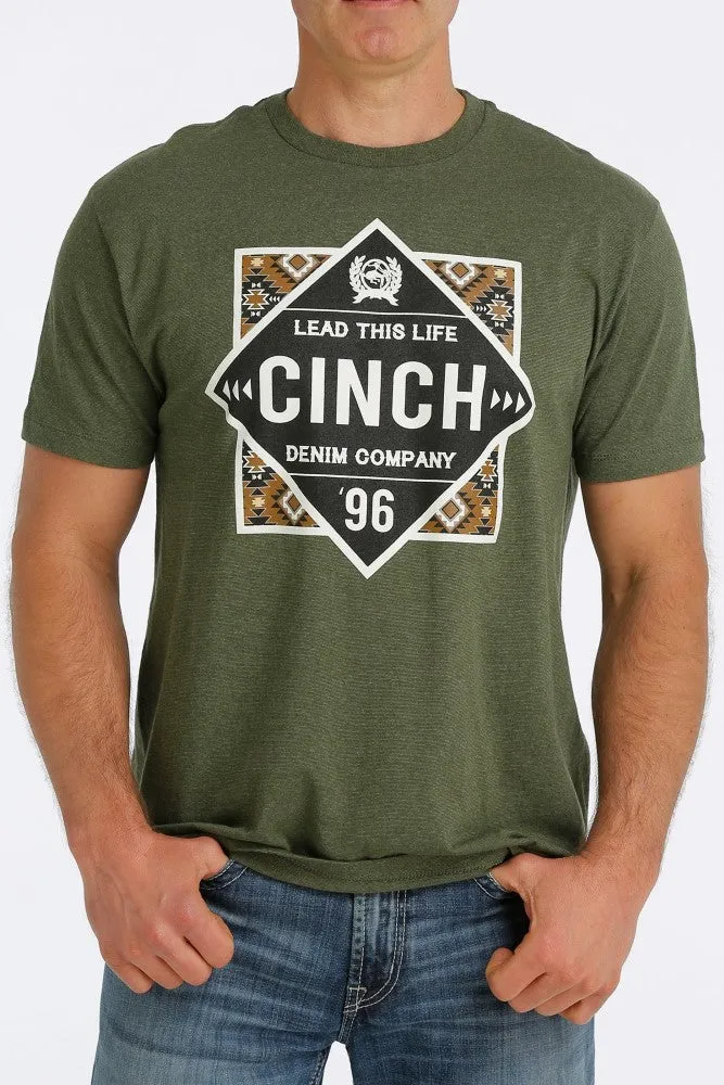 Cinch Men's Short Sleeve Aztec Tee