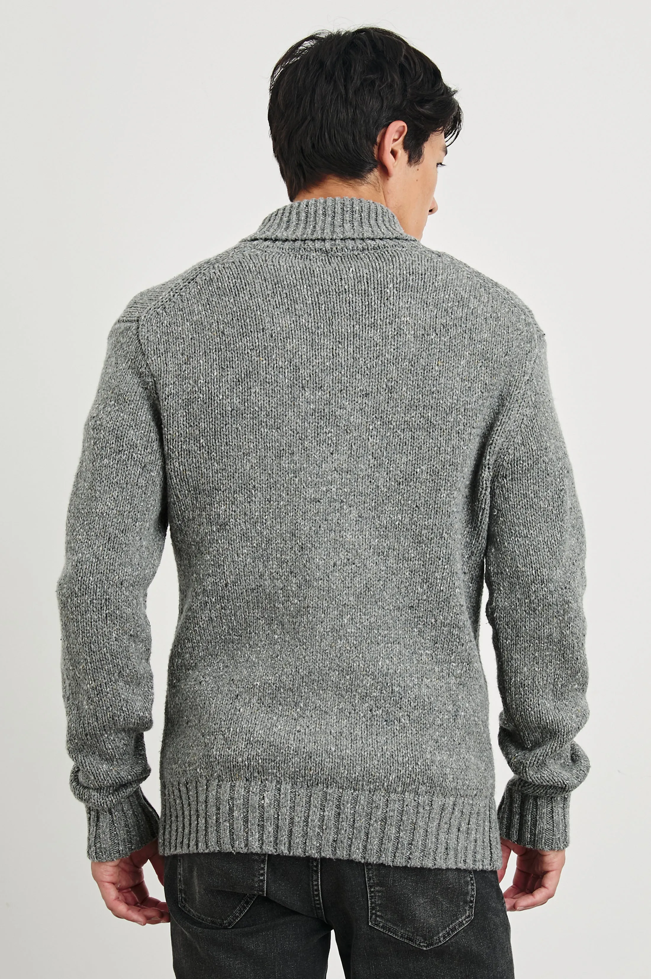 CORDEN CARDIGAN - MONOCHROMATIC SPECKLE