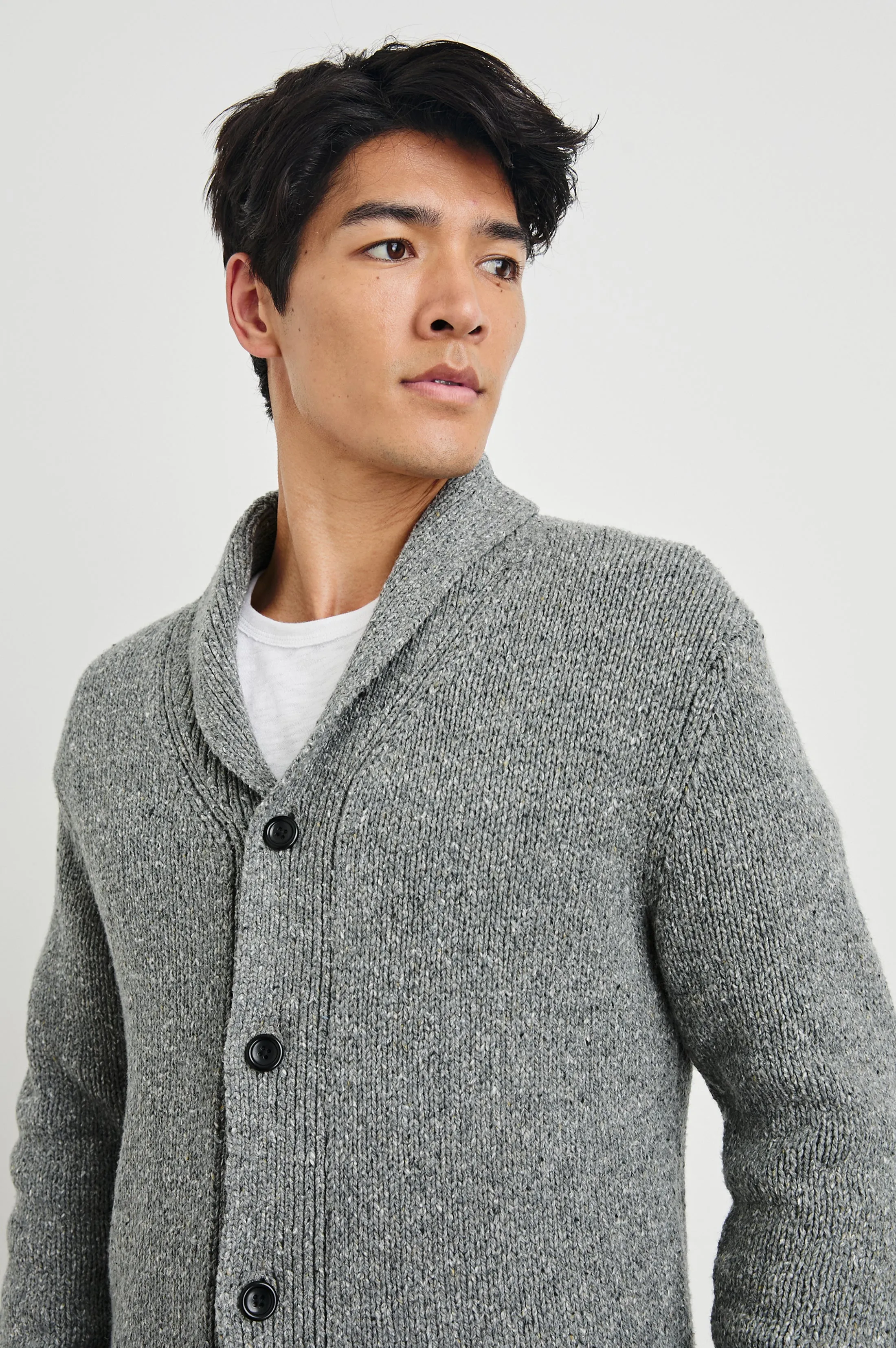 CORDEN CARDIGAN - MONOCHROMATIC SPECKLE