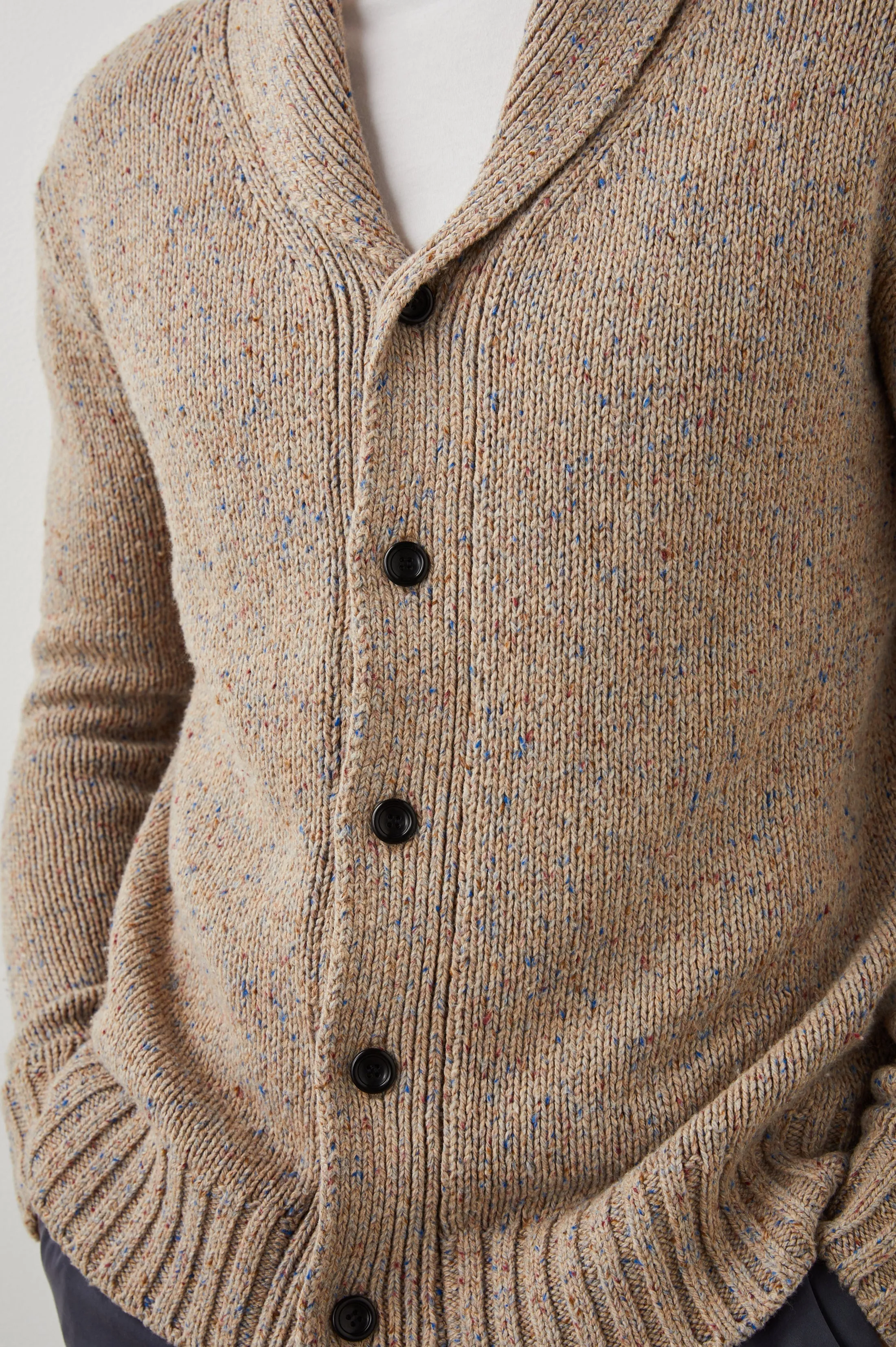 CORDEN CARDIGAN - OATMEAL SPECKLE