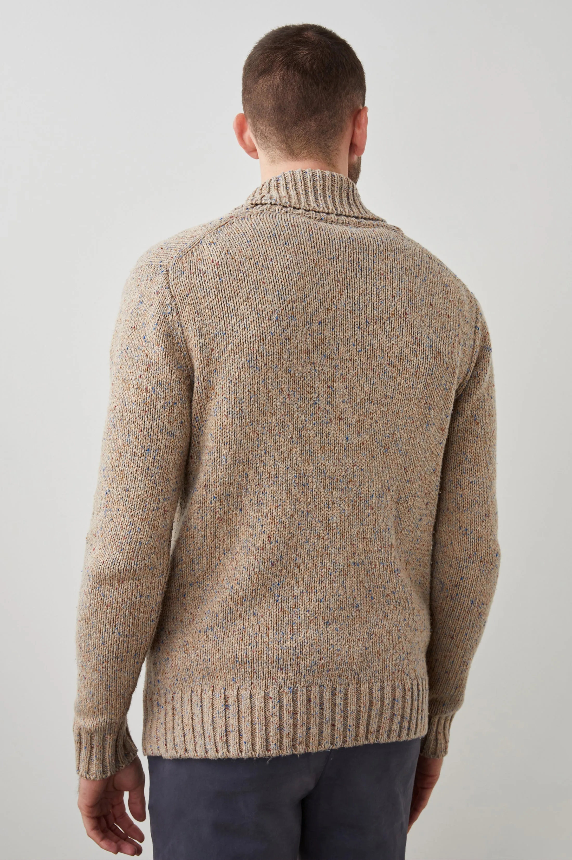 CORDEN CARDIGAN - OATMEAL SPECKLE