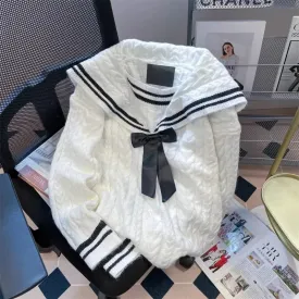 Cute Knit Sailor Sweater