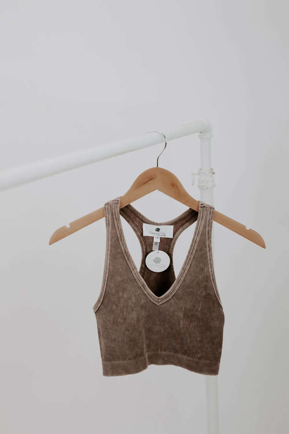 Daily Wear Cropped Tank, Mocha