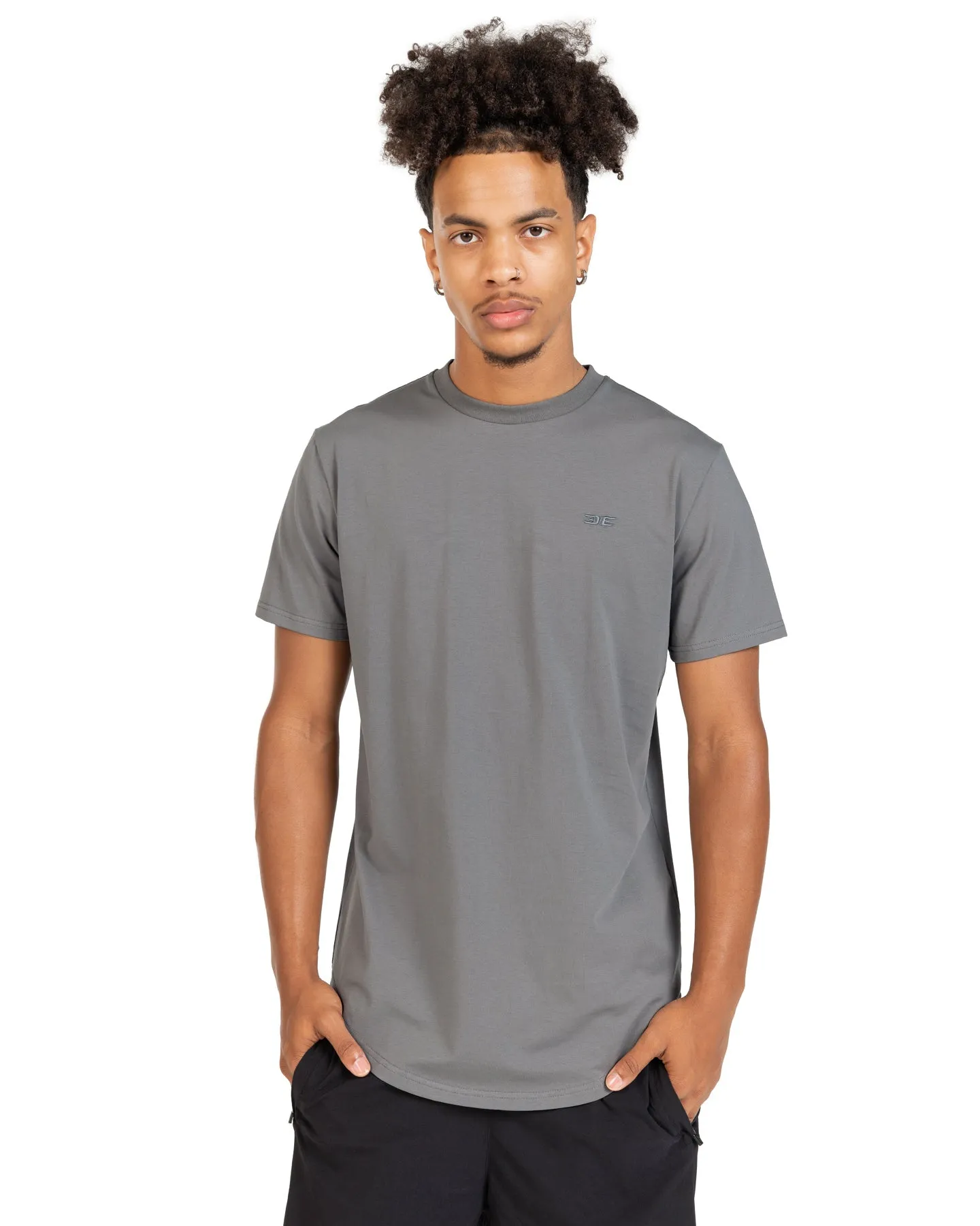 Essential Scoop Tee - Charcoal