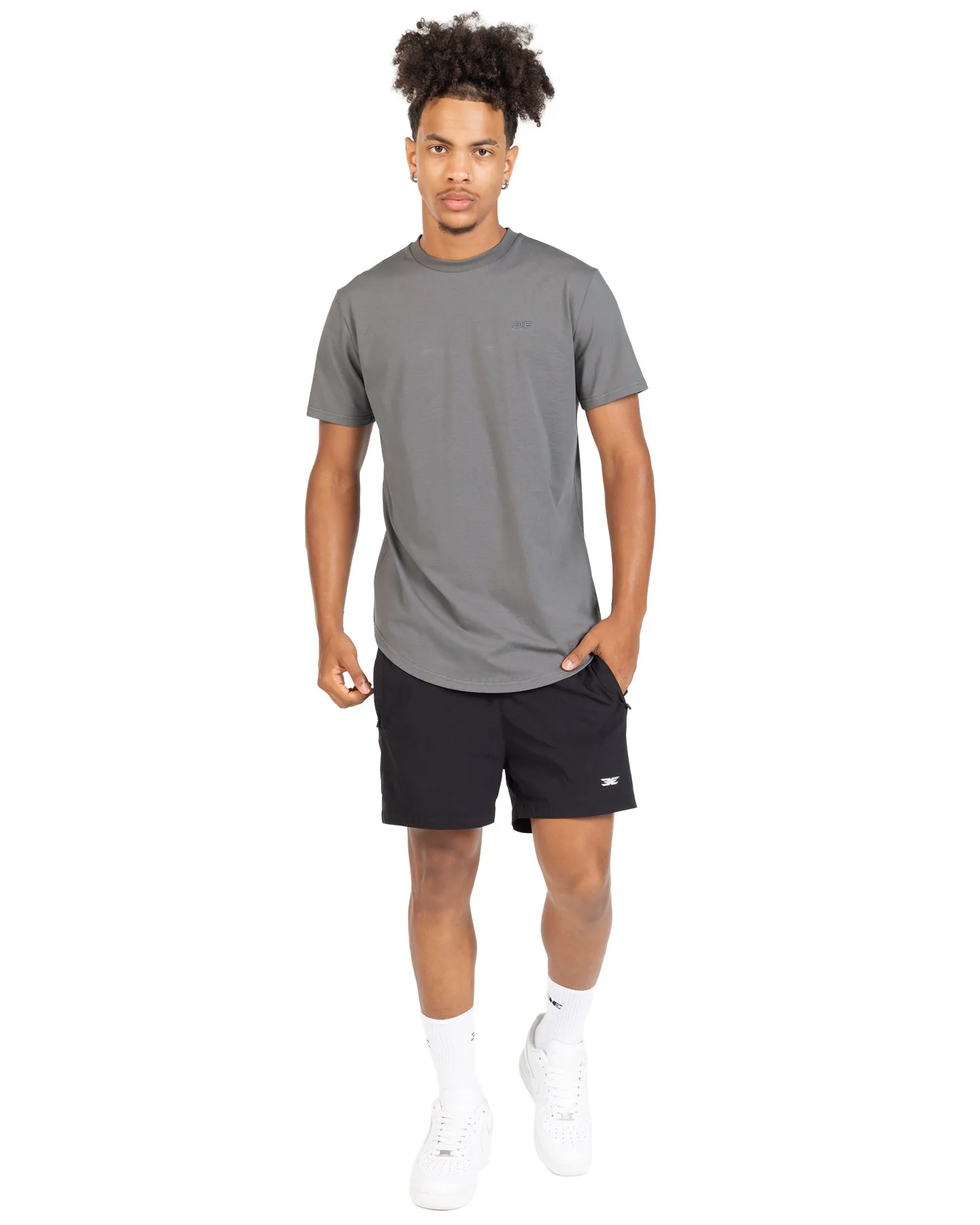 Essential Scoop Tee - Charcoal