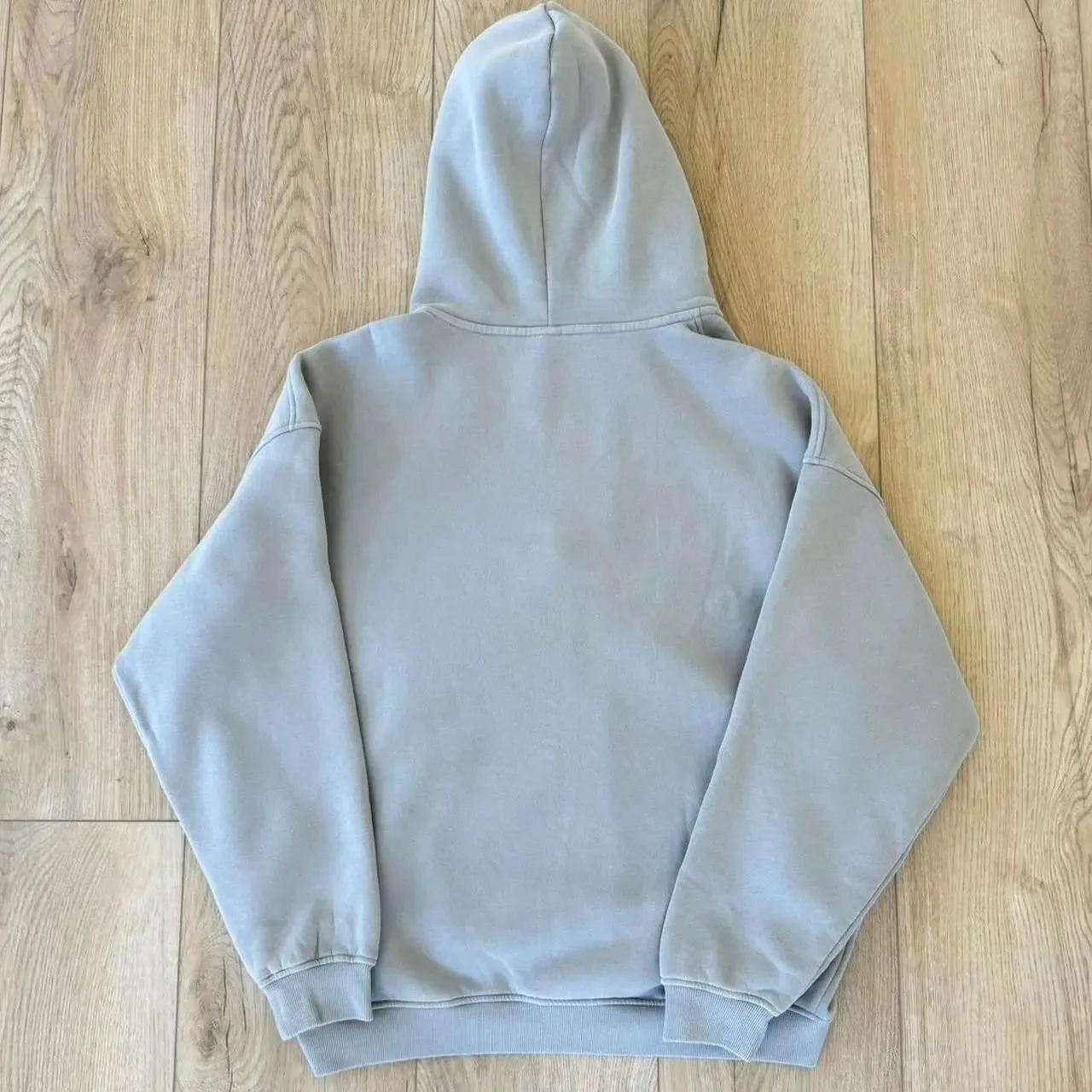 Faded Gray Double Zip Up Hoodie