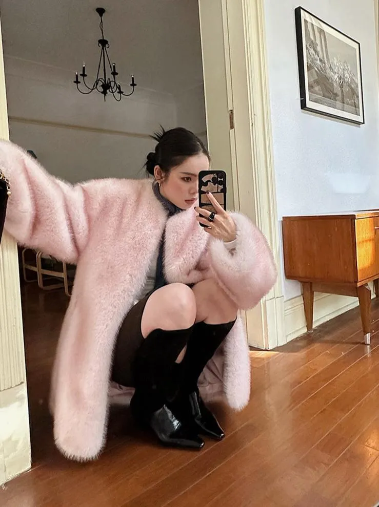 Fashionkova Kloey Faux Fur Plush Coat