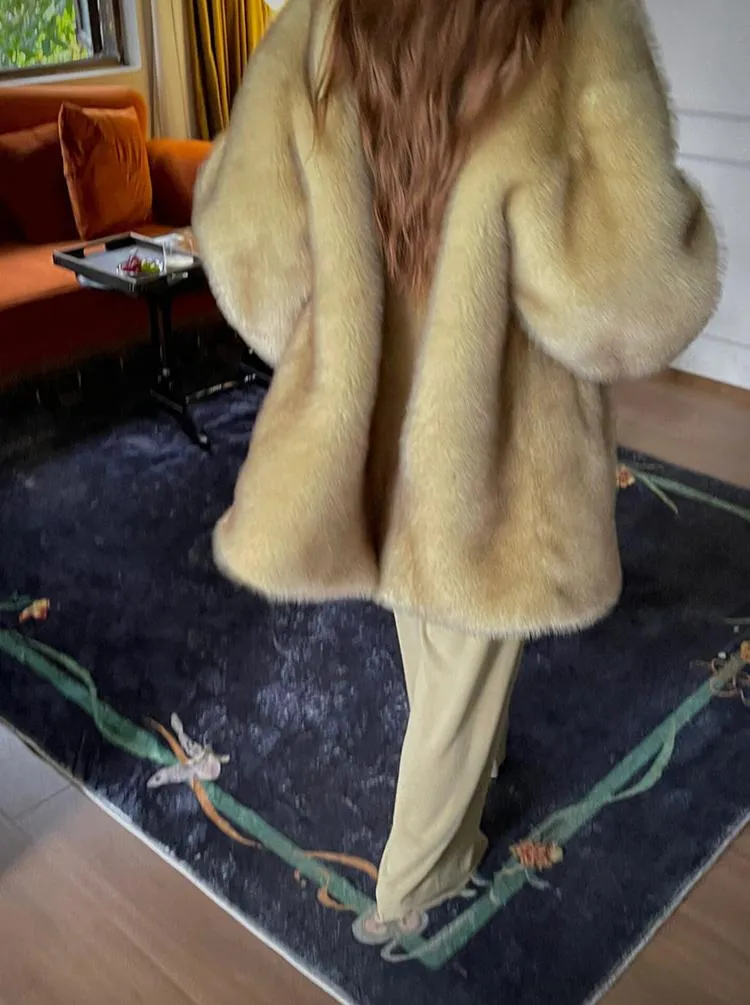 Fashionkova Kloey Faux Fur Plush Coat