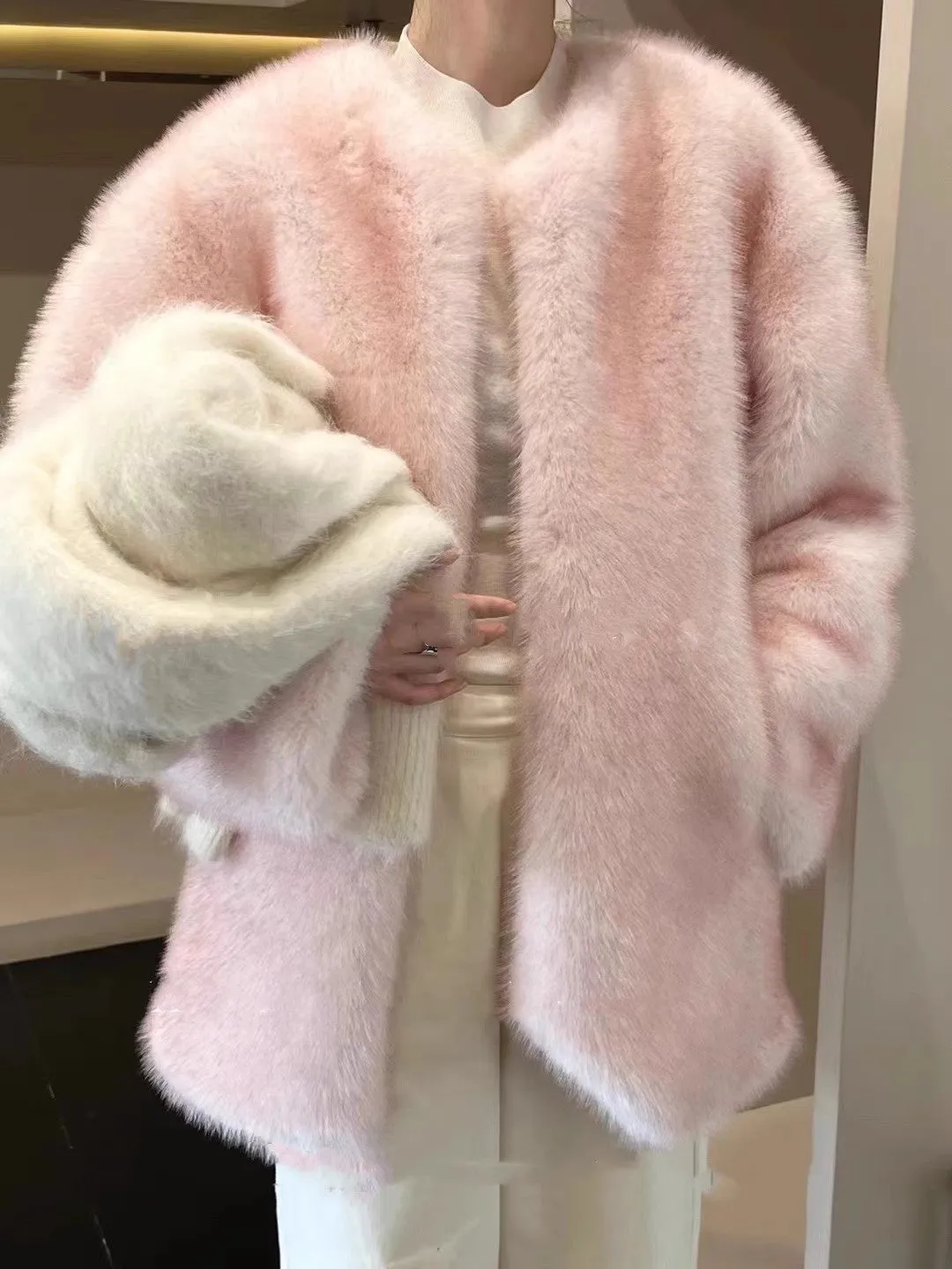 Fashionkova Kloey Faux Fur Plush Coat