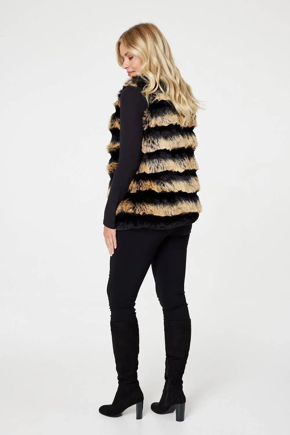 Faux Fur Open Front Gilet