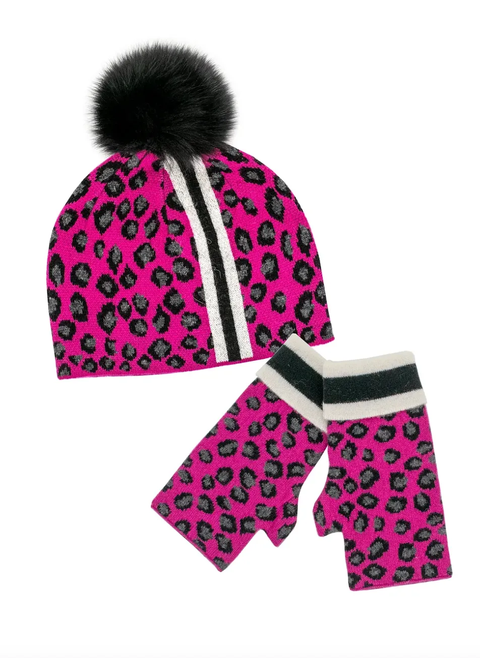 Fuchsia Leopard Gloves