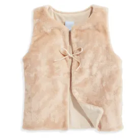 Garbo Vest -- Camel Faux Fur