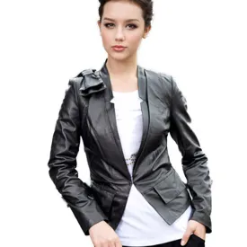 Genuine Sheep Leather Jacket Warm Coat Womens Coat