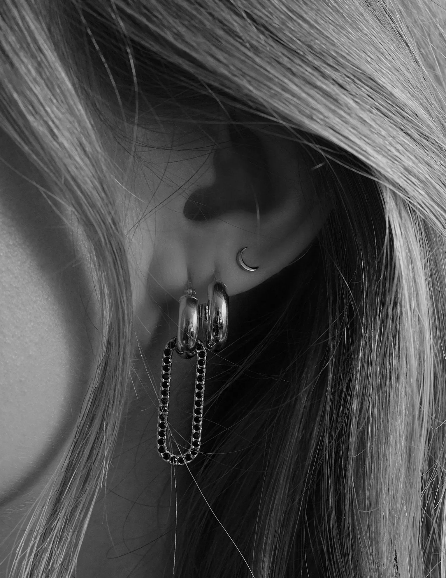 Hunter Earring <br> Silver