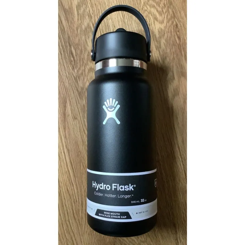 Hydro Flask 32 Oz Wide Flex Straw Cap Black