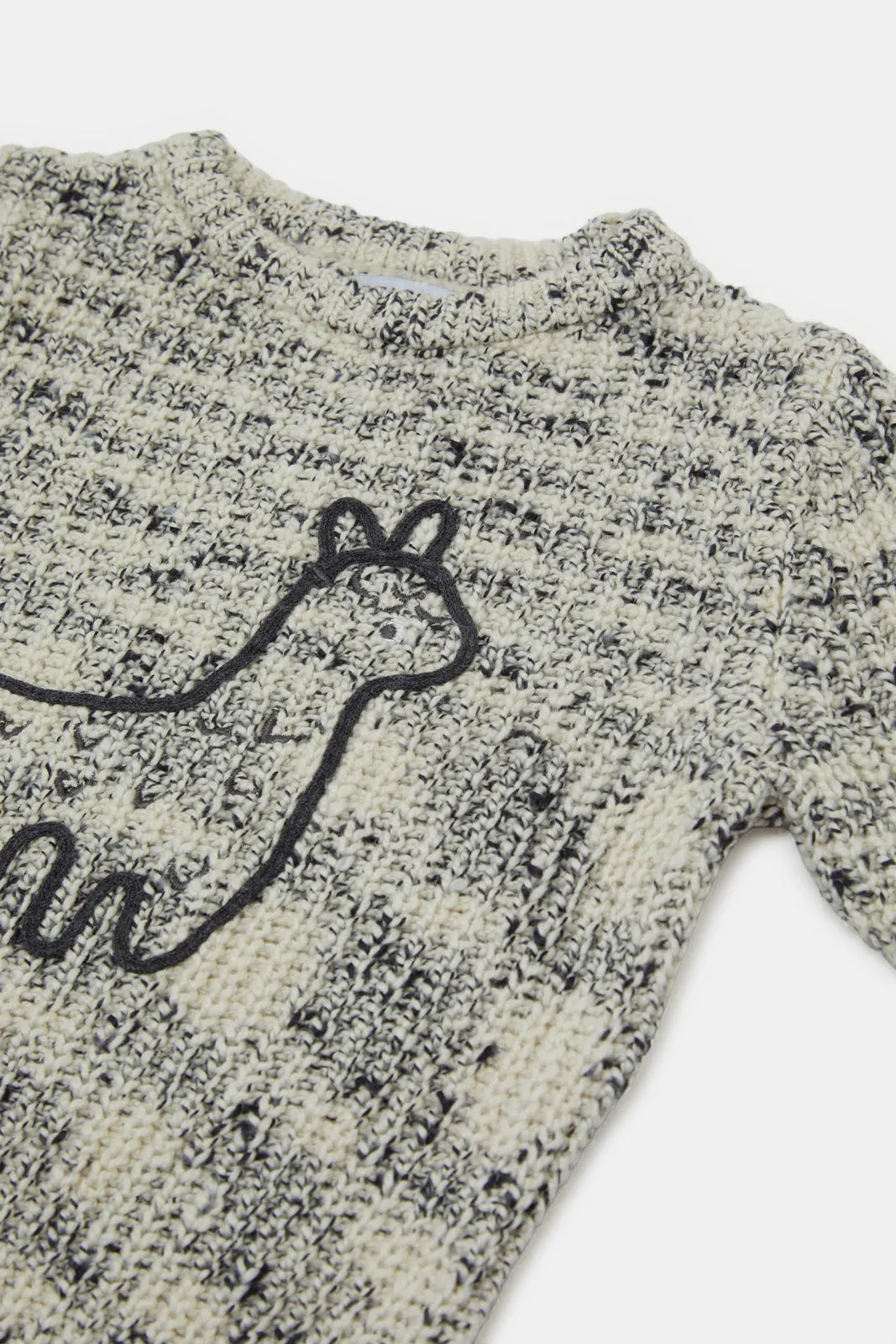 Infant Boys Grey Animal Print Pullover