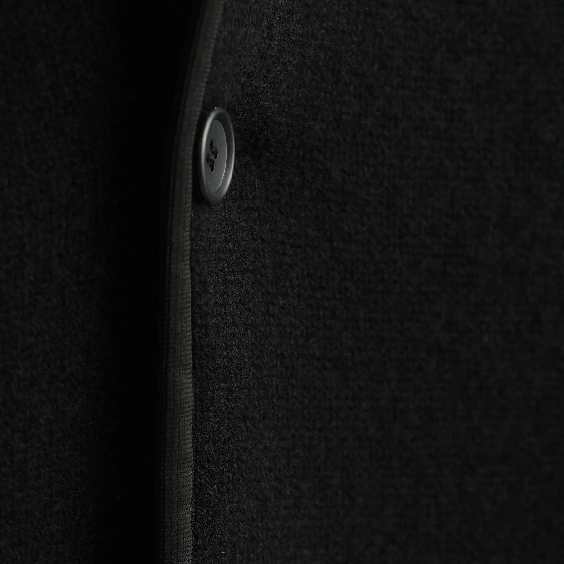 Insulated Cashmere Knit Coat - Black