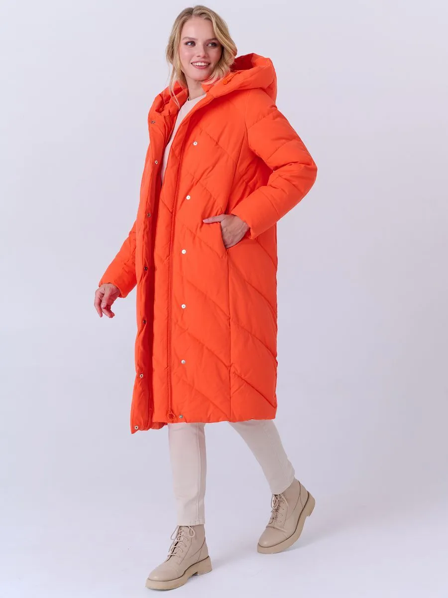 Insulated Longline Coat with Hood