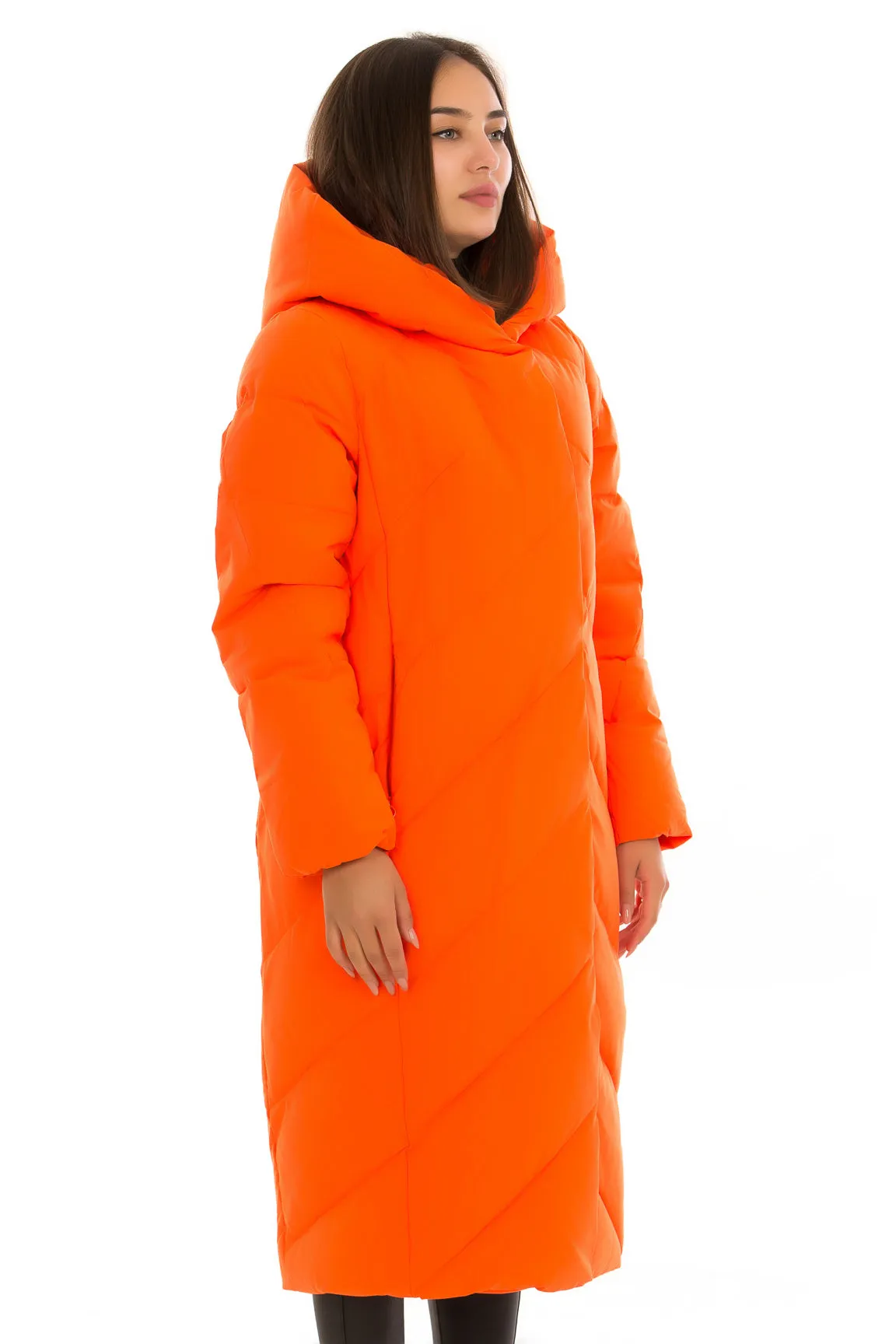 Insulated Longline Coat with Hood