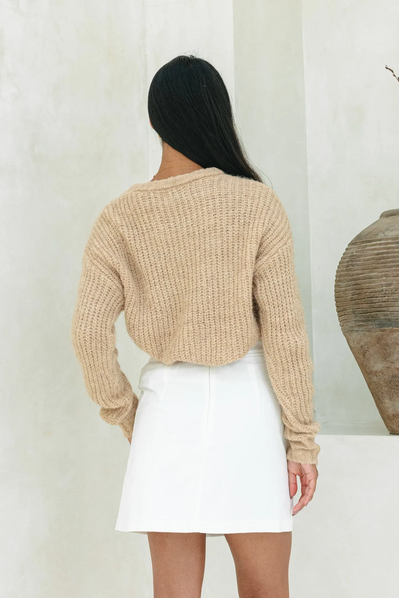 Jenni Beige Knit Sweater