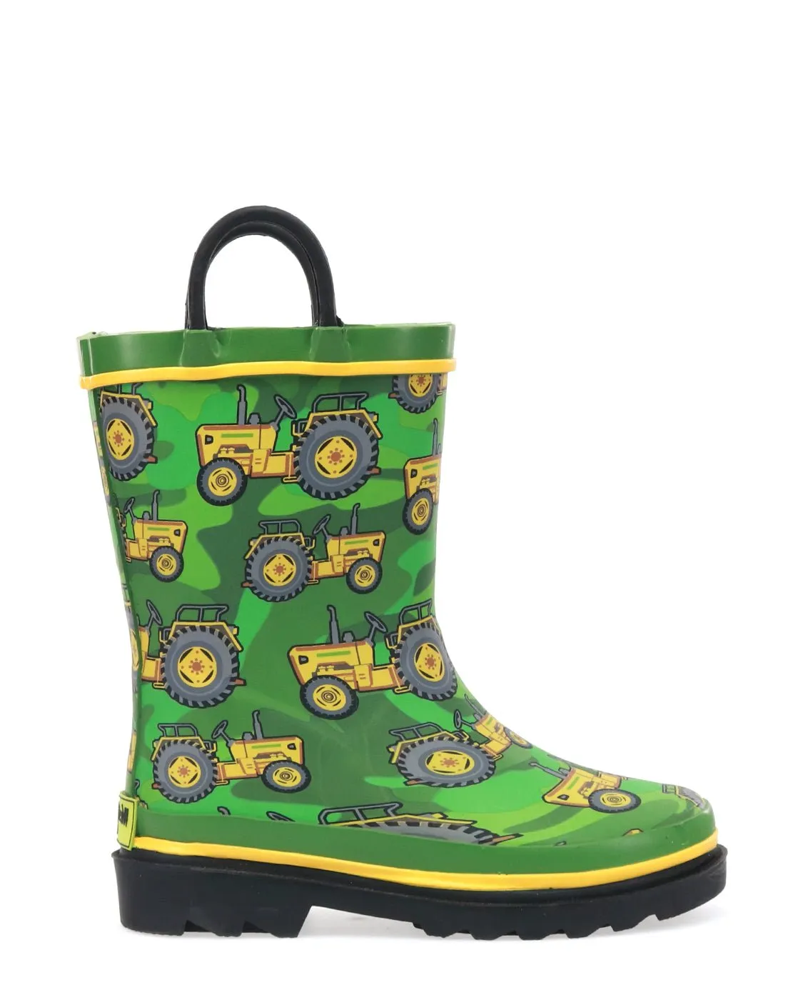 Kids Vintage Tractors Rain Boot - Green