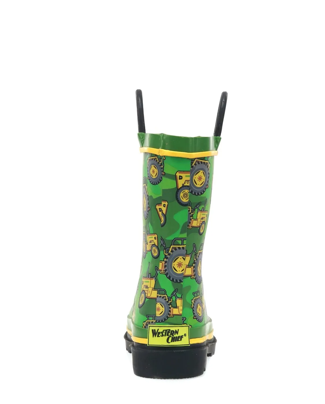 Kids Vintage Tractors Rain Boot - Green