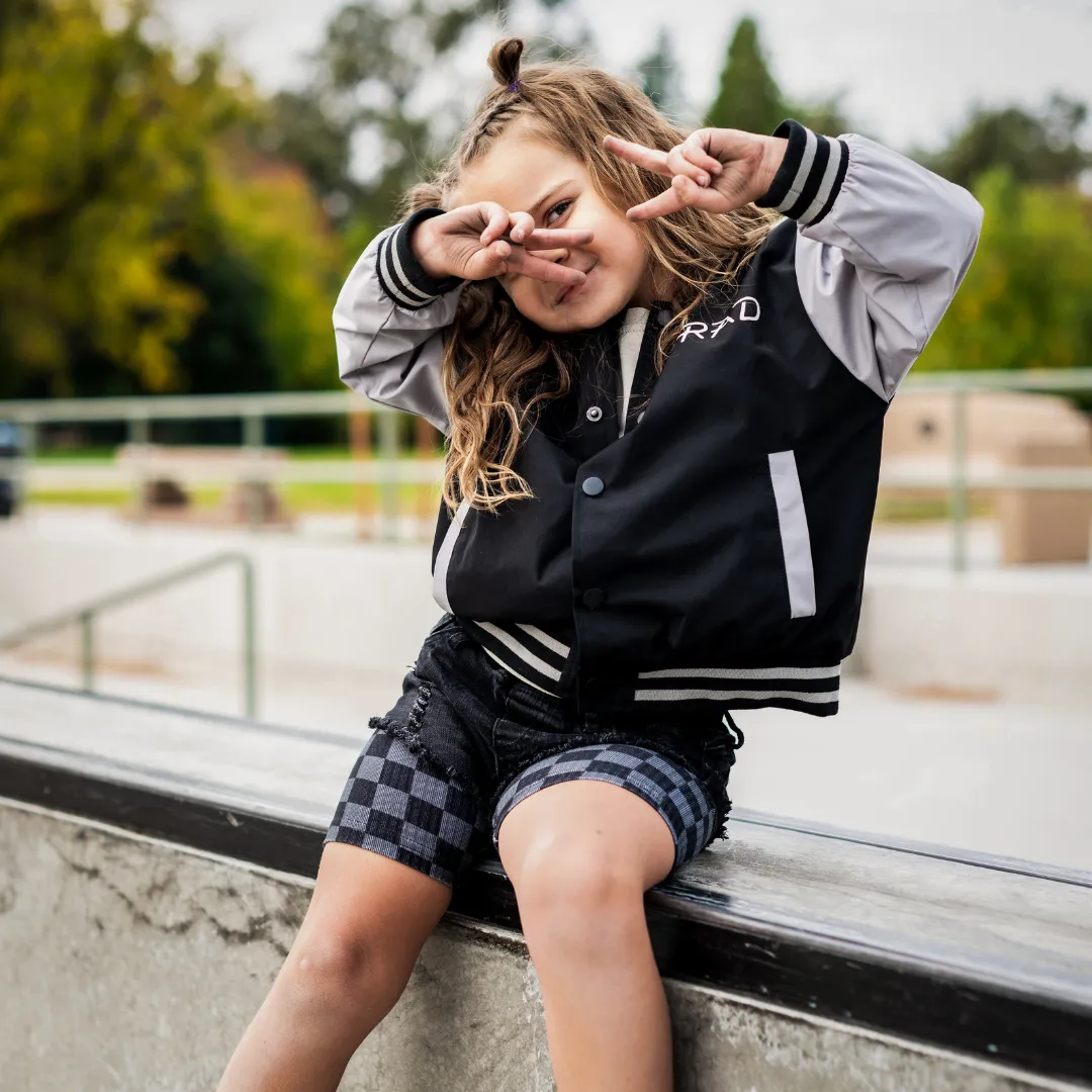 KIDS WATERPROOF LETTERMAN JACKET - OLD SCHOOL